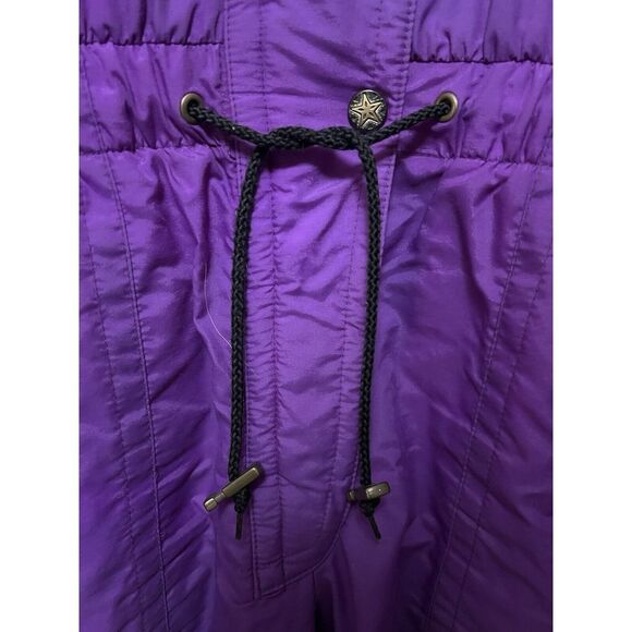Vintage Obermeyer Ski Suit Snowsuit Snow Bib One Piece Purple Junior Sz 16 Retro - Picture 6 of 16